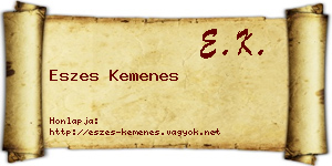 Eszes Kemenes névjegykártya